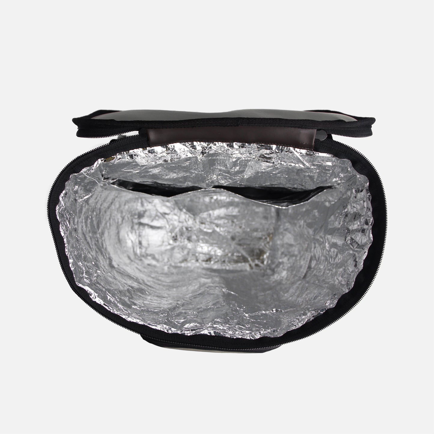 Vue plongeante sur l'intérieur du sac
